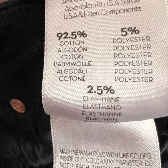 MOTHER High Waisted Looker Ankle Fray Jeans in Guilty Glitter Racer Size 25 - Picture 5 of 7